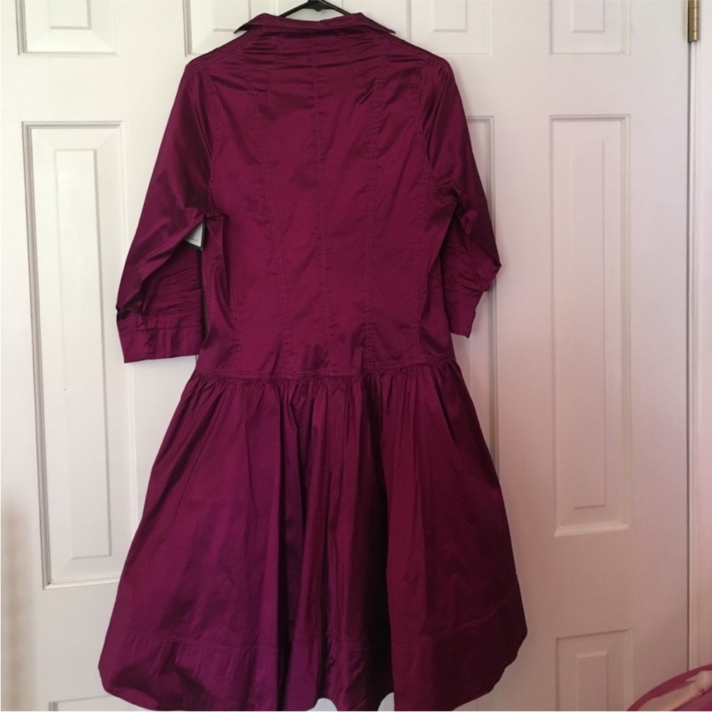 Byron Lars Magneta Taffeta Dress 10 LN - Picture 2 of 3